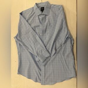 Jos. A. Bank Blue Grid Dress Shirt